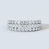 Round Lab-Grown Diamond Pavé Wide Half-Eternity Ring in White Gold